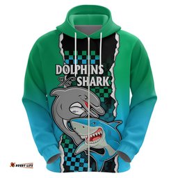 nrl combine rabbitohs and shark hoodie sporty style