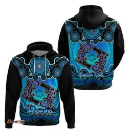 personalised australia pisces platypus zodiac hoodie auz astrology aboriginal aqua
