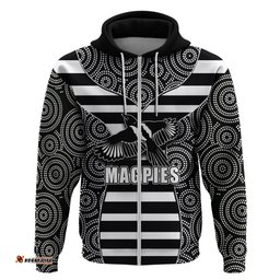 afl magpies hoodie mix dot aboriginal