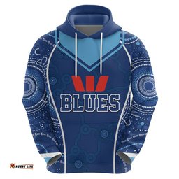 personalised indigenous nsw blues rugby hoodie state of origin blue dynamic