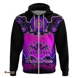 personalised australia scorpio tarantulas spider zodiac hoodie auz astrology aboriginal magenta