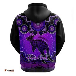 personalised australia aries kangaroo zodiac hoodie auz astrology aboriginal purple