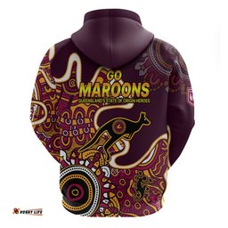 queensland rugby hoodie state of origin go maroons indigenous tribal
