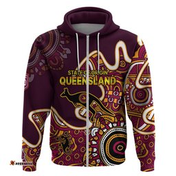 queensland rugby hoodie state of origin go maroons indigenous tribal