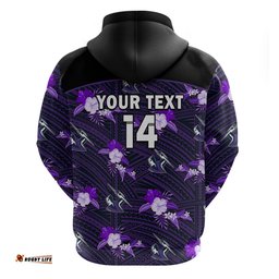 custom text and number storm rugby hoodie polynesian tribal mix tropical hawaiian style