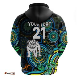 custom bulldogs rugby aboriginal art hoodie naidoc indigenous tribal