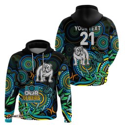 custom bulldogs rugby aboriginal art hoodie naidoc indigenous tribal
