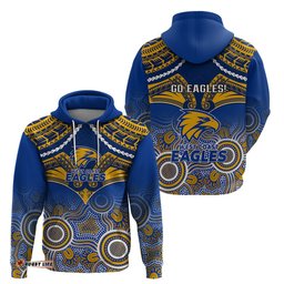 west coast football hoodie eagles aboriginal mix polynesian pattern