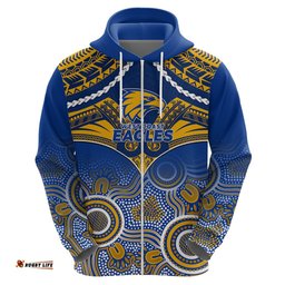 west coast football hoodie eagles aboriginal mix polynesian pattern