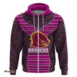 nrl boncos hoodie mix dot aboriginal pink version
