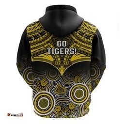 richmond football hoodie tigers aboriginal mix polynesian pattern