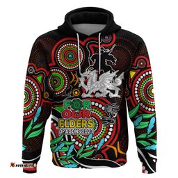 custom dragons rugby aboriginal art hoodie naidoc indigenous tribal