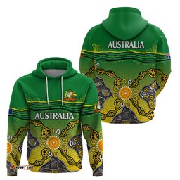 australia cricket hoodie aboriginal dots style