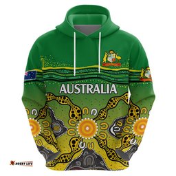 australia cricket hoodie aboriginal dots style