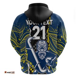 custom text and number nrl combine warriors and cowboys hoodie maori mixed aboriginal