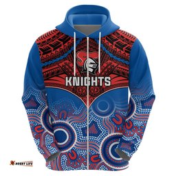 knights rugby hoodie aboriginal mix polynesian pattern