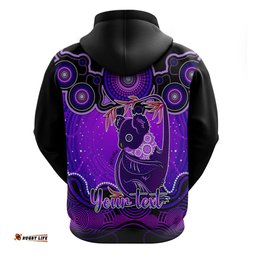 personalised australia cancer koala zodiac hoodie auz astrology aboriginal purple
