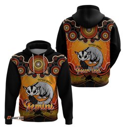 personalised australia gemini sugar gilder zodiac hoodie auz astrology aboriginal red