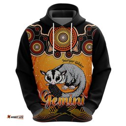 personalised australia gemini sugar gilder zodiac hoodie auz astrology aboriginal red
