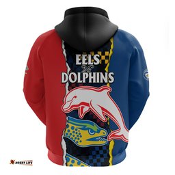 nrl combine dolphins and parra eels hoodie simple style