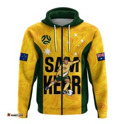 australia soccer hoodie sam kerr matildas world cup yellow