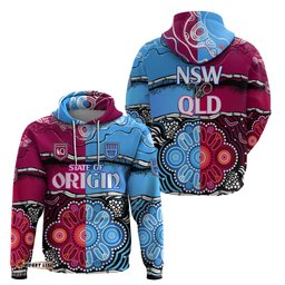 nsw combine qld state of origin hoodie new south wales and queensland aboriginal