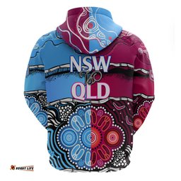 nsw combine qld state of origin hoodie new south wales and queensland aboriginal