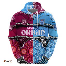 nsw combine qld state of origin hoodie new south wales and queensland aboriginal
