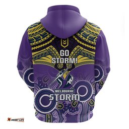 storm rugby hoodie go melbourne aboriginal mix polynesian pattern