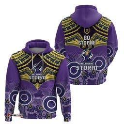 storm rugby hoodie go melbourne aboriginal mix polynesian pattern