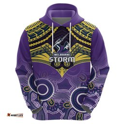 storm rugby hoodie go melbourne aboriginal mix polynesian pattern