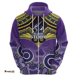 storm rugby hoodie go melbourne aboriginal mix polynesian pattern