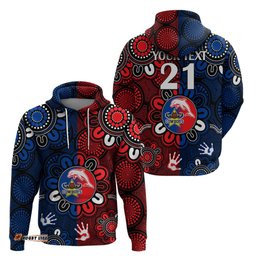 custom text and number nrl dolphins combine cowboys rugby hoodie indigenous aboriginal style
