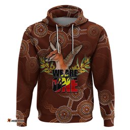 we are one koori and australia hoodie aboriginal pattern dt02