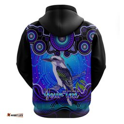 personalised australia sagittarius kookaburra zodiac hoodie auz astrology aboriginal blue
