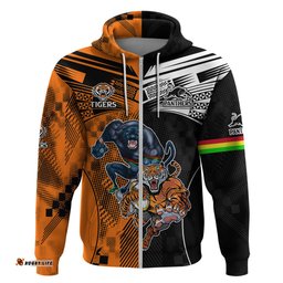 nrl tigers combine panthers rugby hoodie sporty style