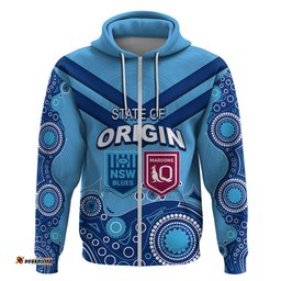 custom state of origin nsw blues vs qld maroon rugby hoodie blue style