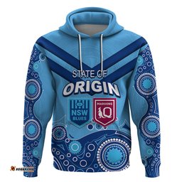 custom state of origin nsw blues vs qld maroon rugby hoodie blue style