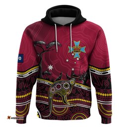 personalised june 6 queensland day hoodie australian aboriginal art