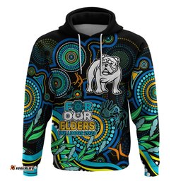 bulldogs rugby aboriginal art hoodie naidoc indigenous tribal