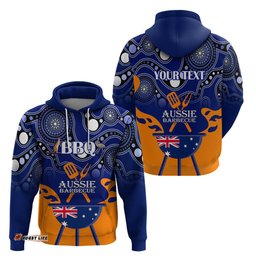 personalised australia barbecue hoodie aussie lovers bbq indigenous version