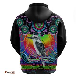personalised australia sagittarius kookaburra zodiac hoodie auz astrology aboriginal rainbow