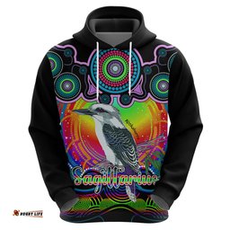 personalised australia sagittarius kookaburra zodiac hoodie auz astrology aboriginal rainbow