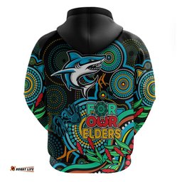 sharks rugby aboriginal art hoodie naidoc indigenous tribal