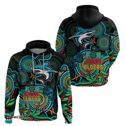 sharks rugby aboriginal art hoodie naidoc indigenous tribal