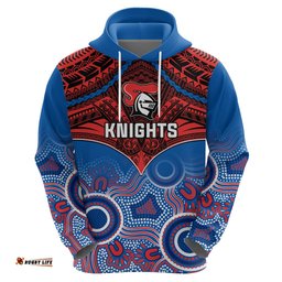 personalised knights rugby hoodie aboriginal mix polynesian pattern
