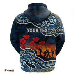 custom personalised anzac day nrl titans hoodie aboriginal lizard patterns