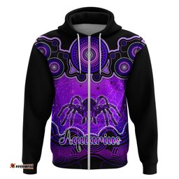 personalised australia scorpio tarantulas spider zodiac hoodie auz astrology aboriginal purple