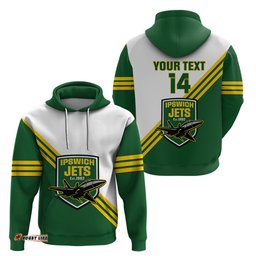 personalised australia rugby hoodie ipswich jets est 1982 sporty style
