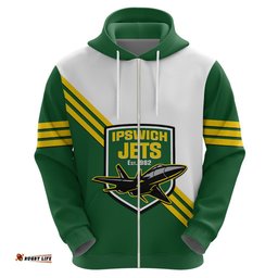 personalised australia rugby hoodie ipswich jets est 1982 sporty style